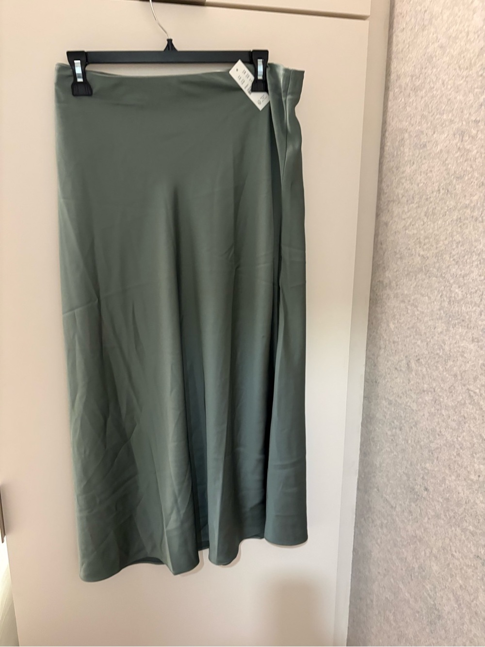 J. Crew Gwyneth Slip Midi Skirt. Sage green. Size XL. New with tags.